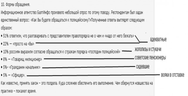 Полный смысл "господ полицейских"