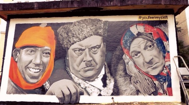Вместо граффити с Леоновым новые герои в Витебске