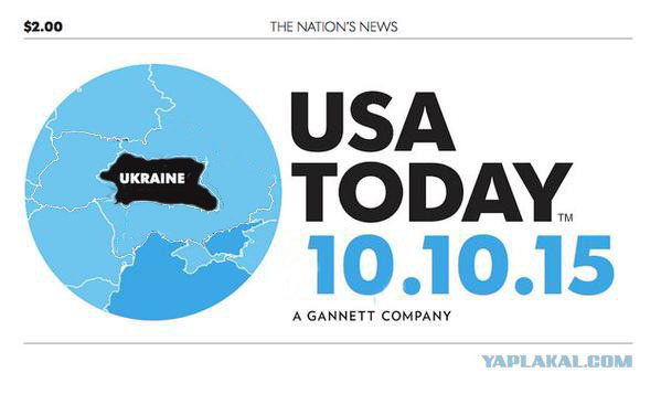 USA Today опубликовала карту Украины без Крыма