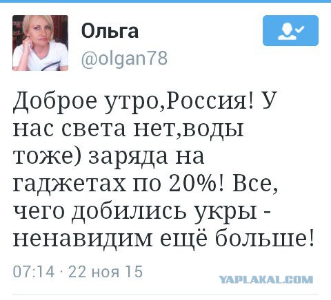 В Крыму таки вырубили свет