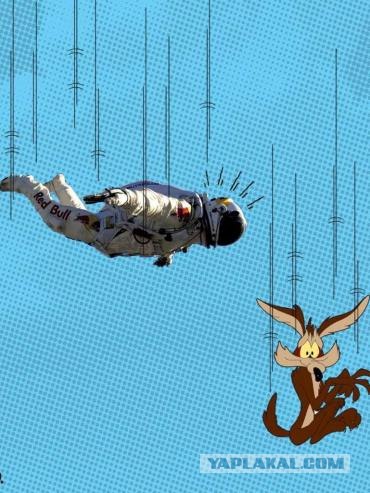 Фотожаба - прыжок Баумгартнера