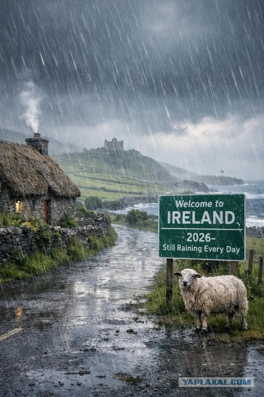 Намаз на дороге в  Ирландии