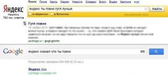 «Яндекс» втихаря обозвал Google говном