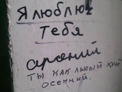 Уличные надписи на стенах