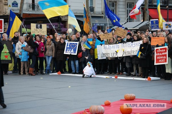 Разгон акции солидарности с Евромайданом в Москве