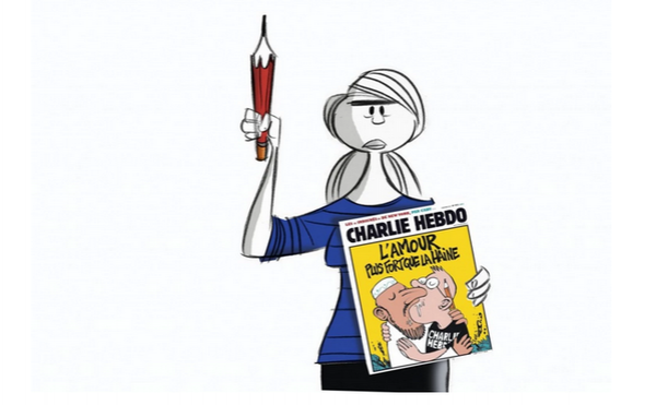 Рисунки в поддержку Charlie Hebdo