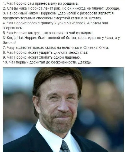 Цифре 80 исполнился Чак Норрис
