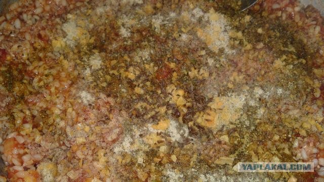 Долма с двуми начинками.