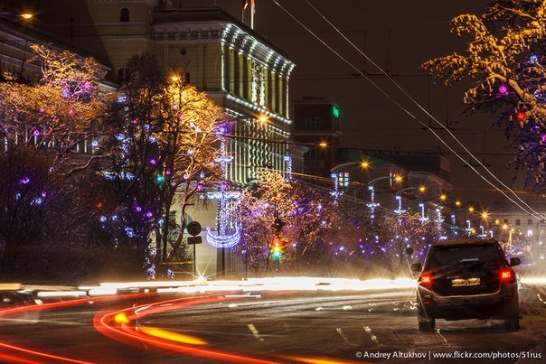 Полярная ночь в Мурманске