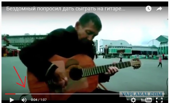 Бездомный попросил дать сыграть на гитаре...