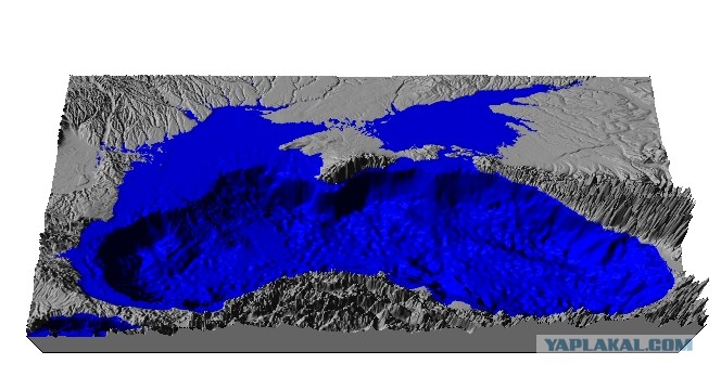 Карта глубины Чёрного моря напоминает карьер - ЯПлакалъ
