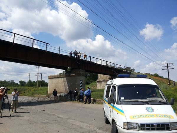 В Запорожской области Украины взорван мост
