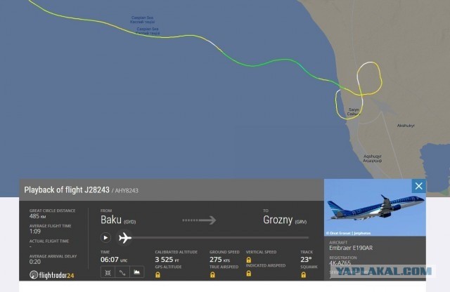 Самолет Баку – Грозный авиакомпании Azerbaijan Airlines потерпел крушение в аэропорту казахстанского Актау