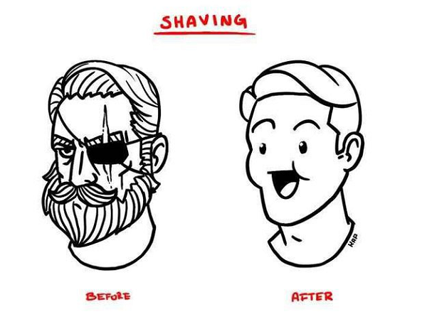 У некоторых бывает после бритья