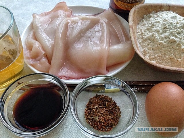 Кольца кальмара в пивном кляре:)