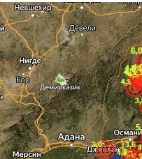 Сегодняшние землятресения произошедшие в мире