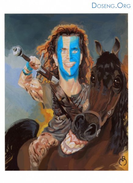 Нарисованные сцены из известных фильмов