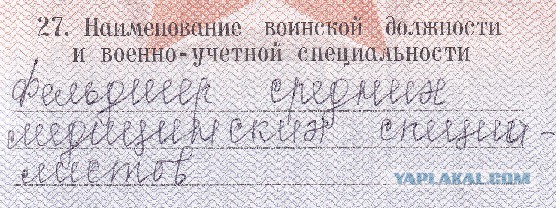 Солдат, какова твоя профессия?