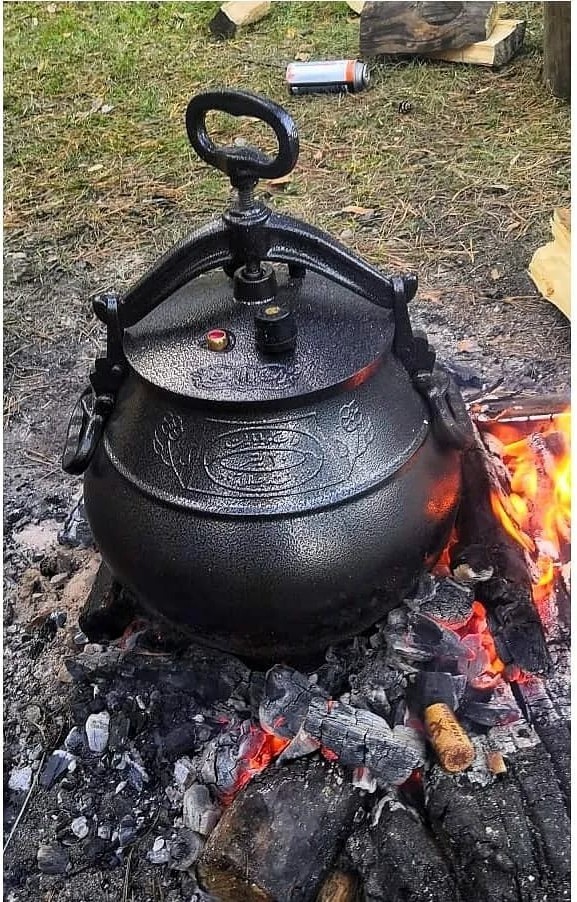 Тушёная свинина с картошкой в афганском казане