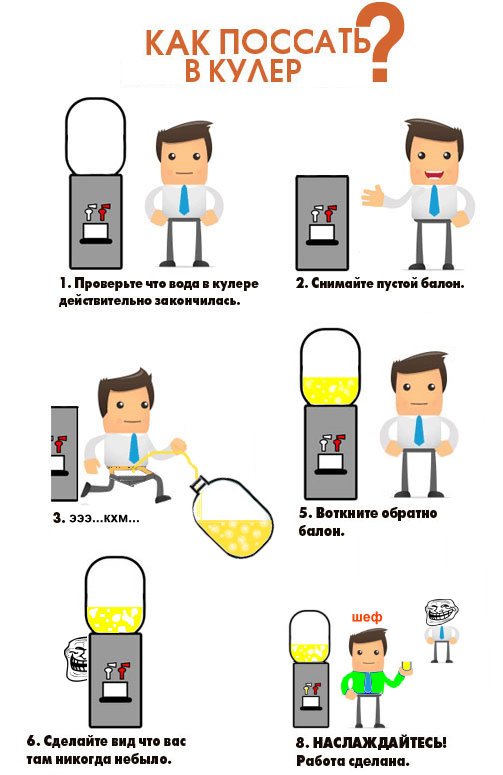 Меняем воду в офисном кулере.