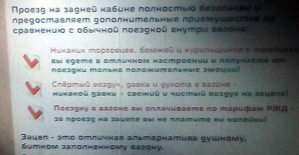 Зайцы в электричке
