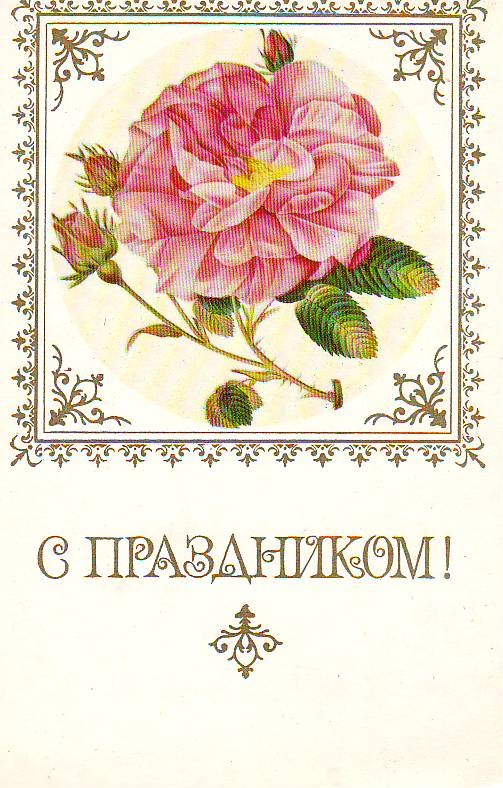 Советские открытки с цветочками!