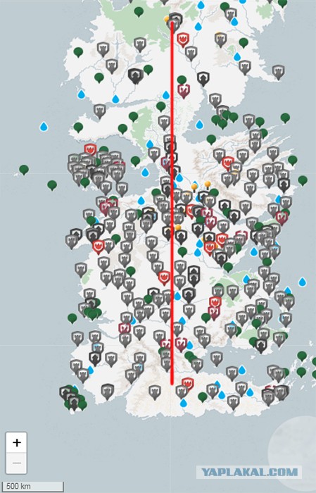 Российскими картографами 2ГИС была создана карта Вестероса и Эссоса из «Игры престолов»
