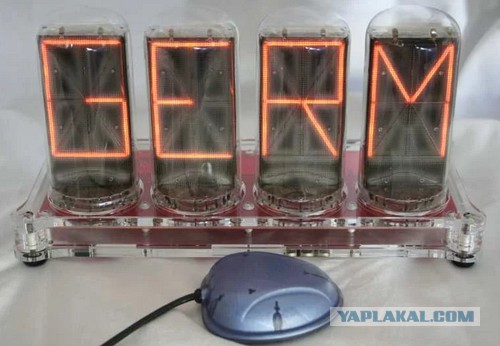 Тёплые ламповые часы на нумитронах