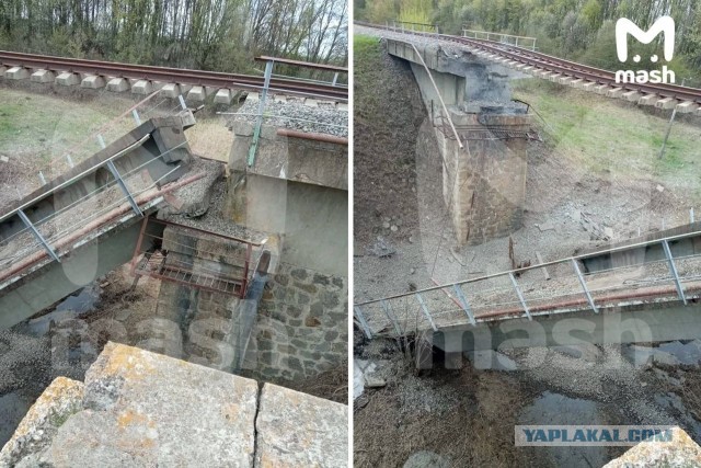 В Курской области обрушился жд мост