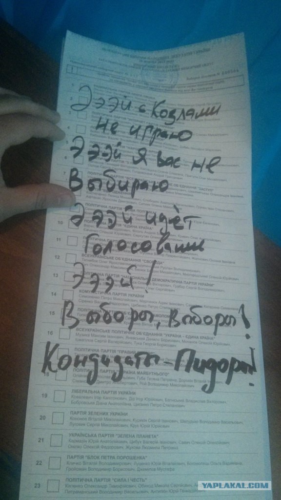 Выборы-2014: испорченные бюллетени