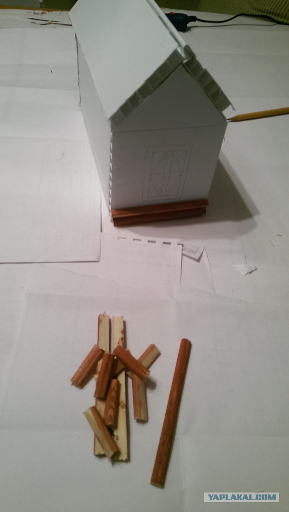 Поделка с ребенком 6 лет. Зимний дом