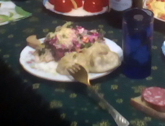 Тесто и мясо