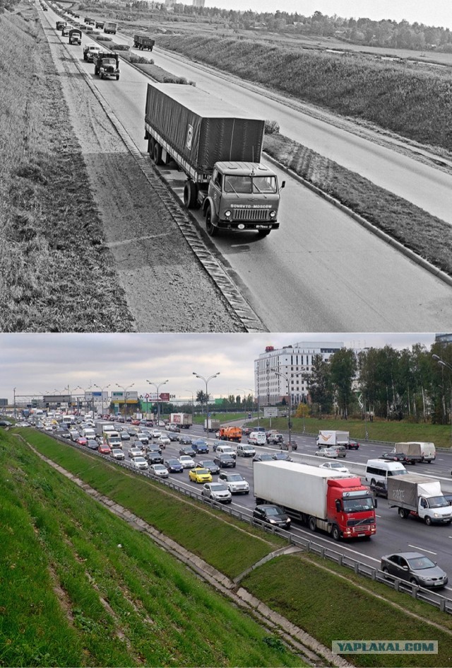 Москва тогда и сейчас. 10 фотографий показывающих как изменилась столица за последние десятилетия.