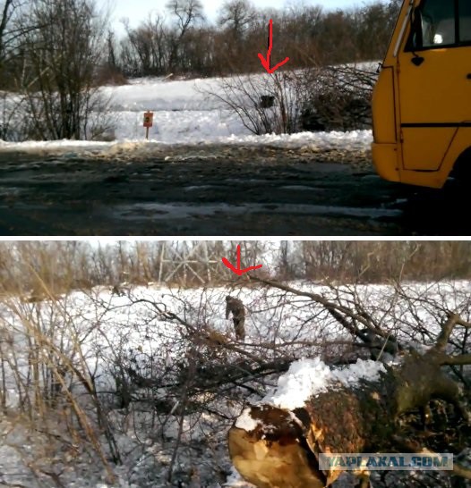 Видео растреляного автобуса под Волновахой