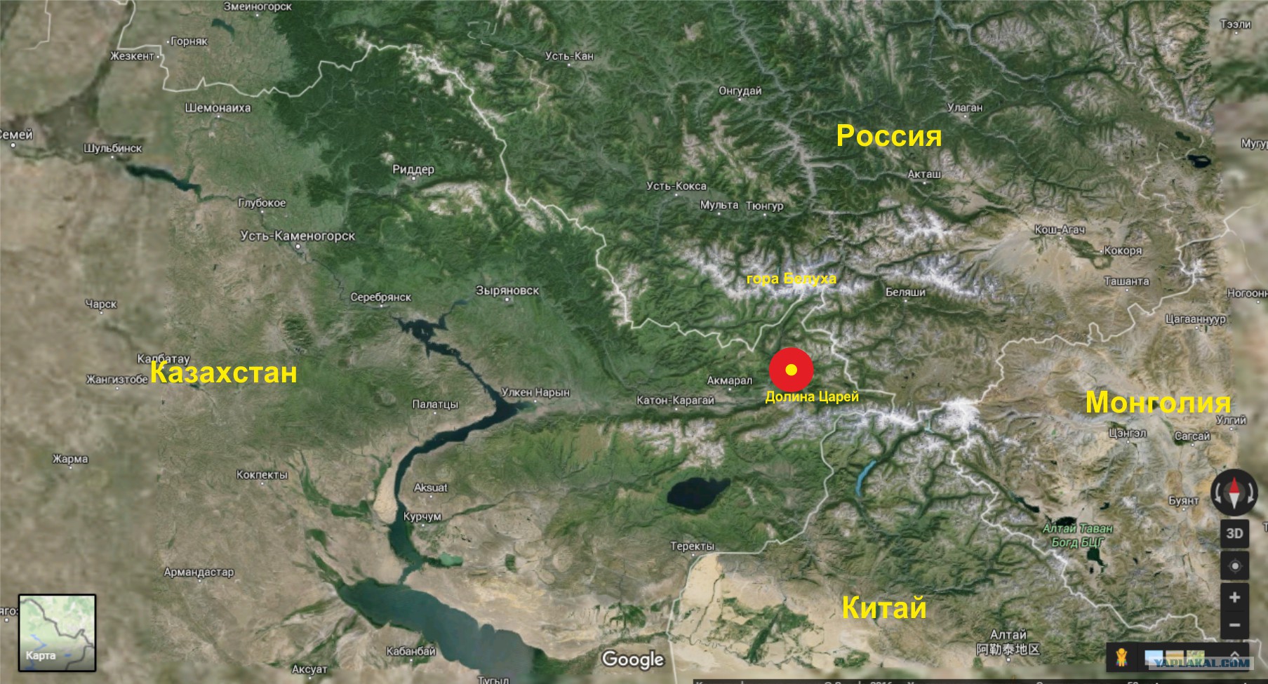 Восточный казахстан карта с городами
