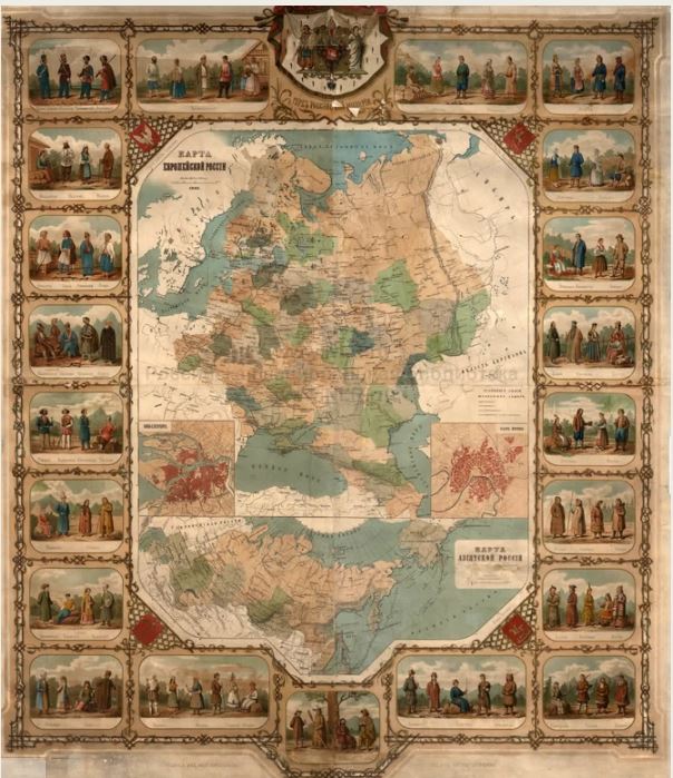 Красивая карта Российской империи 1903 г.