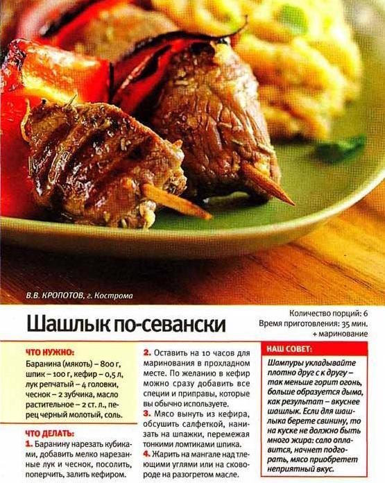 14 рецептов шашлыков.
