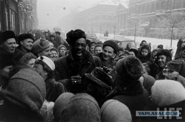 Американские туристы в Ленинграде зимой 1955-1956г