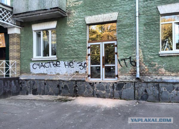 Петербуржцы два дня отскребали монетами закрашенные коммунальщиками граффити с дверью в советский Новый год