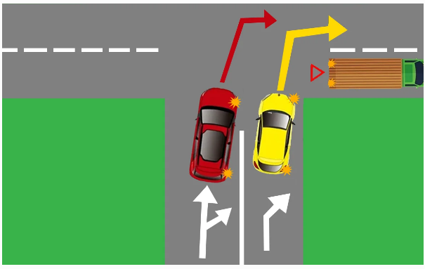 У кого преимущество при повороте направо? Разбираем задачку ПДД
