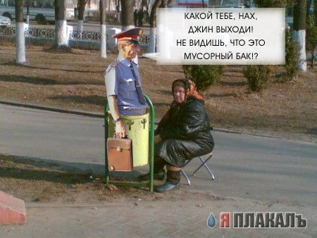Фотожаба: Бабка и мусорный бак