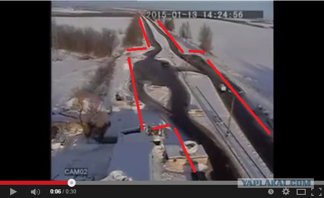 Видео разрыва градов.