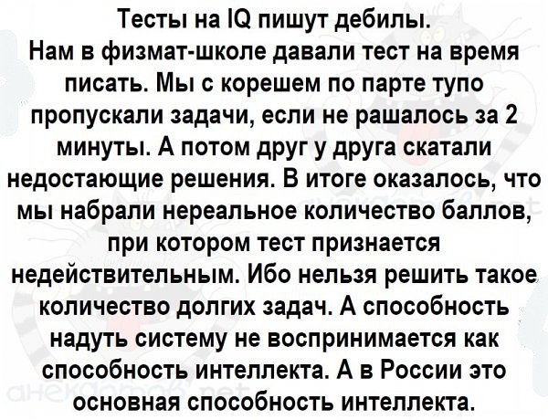 А какой у Вас IQ?
