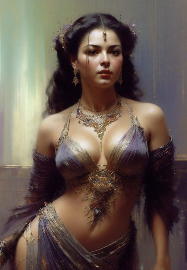 Нарисованные девицы-красавицы (нерукотворные).