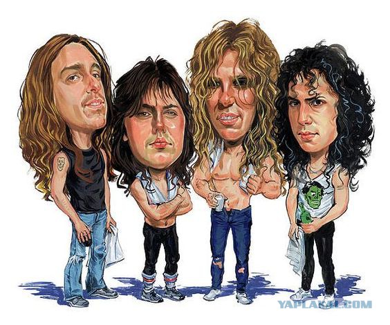 Карикатуры на рок-музыкантов