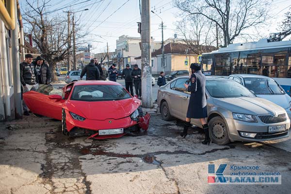 Lamborghini разбилась о Matiz в Симферополе