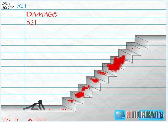 Stair Fall, падение с лестницы, * флэш игры / жесть