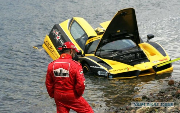 Падение Ferrari Enzo в Атлантический океан