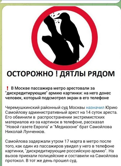 В Подмосковье брат написал на сестру заявление в полицию из-за того, что она читала украинские новости