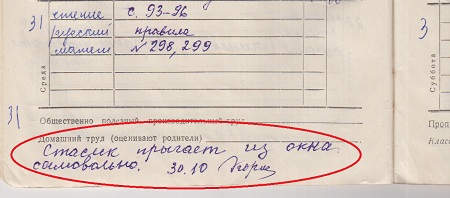 Учительские перлы из школьных дневников